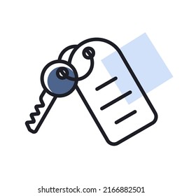 Tecla de la habitación del hotel con icono del vector de número. Símbolo gráfico del sitio web de viajes y turismo y diseño de aplicaciones, logotipo, aplicación, interfaz de usuario