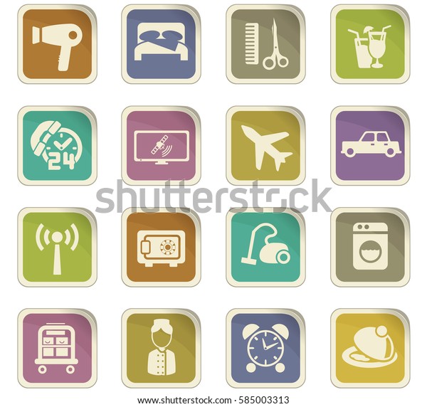 Hotel Room Service Vector Icons User Stock Vector Royalty