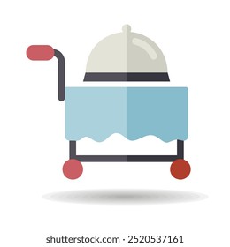 Icono aislado del Vector del servicio de habitación del hotel. Símbolo del gráfico para el diseño del Sitio web y de los App del viaje y del turismo, logotipo, App, UI