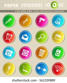 hotel room services vector icons for user interface design