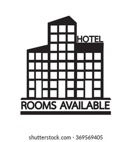 Hotel Rooms Available Icon Illustration Design Stock Vector (Royalty ...