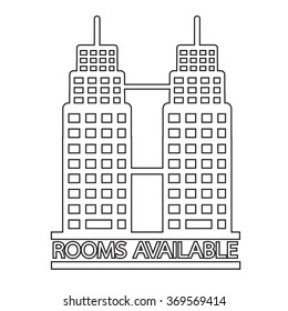 Hotel Rooms Available icon Illustration design