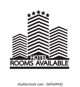 Hotel Rooms Available Icon Illustration Design Stock Vector (Royalty ...