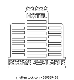Hotel Rooms Available icon Illustration design
