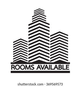 Hotel Rooms Available icon Illustration design