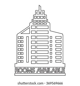 Hotel Rooms Available icon Illustration design