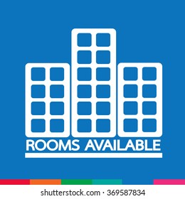 Hotel Rooms Available icon Illustration design
