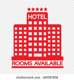 Hotel Rooms Available icon Illustration design