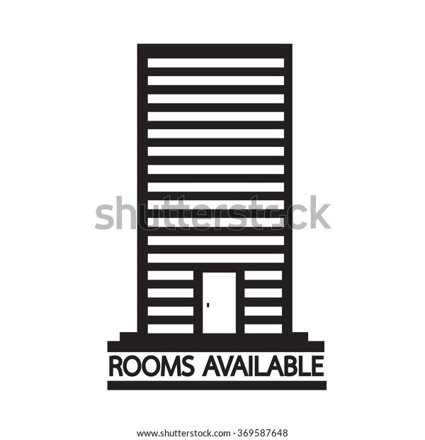Hotel Rooms Available Icon Illustration Design Stock Vector (Royalty ...