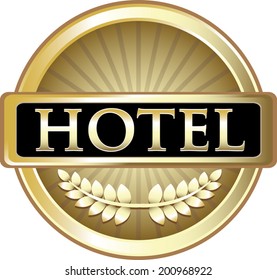 Hotel Round Gold Label