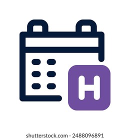hotel schedule icon. vector dual tone icon for your website, mobile, presentation, and logo design.