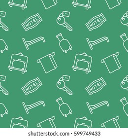 Hotel Seamless pattern vector background