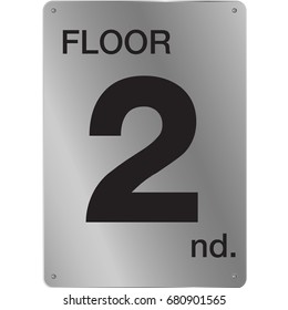 Hotel Second floor number tag