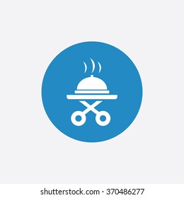 hotel serve table icon, on white background