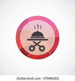 hotel serve table icon, on white background