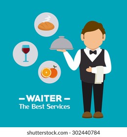 Hotel service design, vector illustration eps 10.