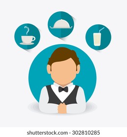 Hotel service design, vector illustration eps 10.