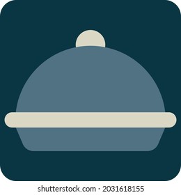 Jantar de serviço do hotel, ilustração, vetor, em um fundo branco.