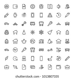 Hotel service flat icon set. Single high quality outline symbol of info for web design or mobile app. Thin line signs for design logo, visit card, etc. Outline logo of graphic hotel service 