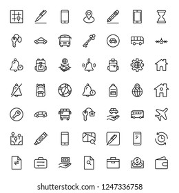 Hotel service flat icon set. Single high quality outline symbol of info for web design or mobile app. Thin line signs for design logo, visit card, etc. Outline logo of graphic hotel service 
