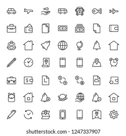 Hotel service flat icon set. Single high quality outline symbol of info for web design or mobile app. Thin line signs for design logo, visit card, etc. Outline logo of graphic hotel service 