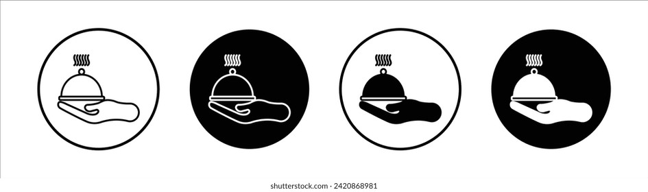 Hotel service flat line icon set. Hotel service Thin line illustration vector