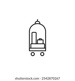Hotel service icon. filled and line stroke icons