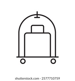 Hotel service icon Flat simple outline