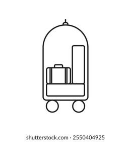 Hotelservice-Symbol lineares Logo einzeln