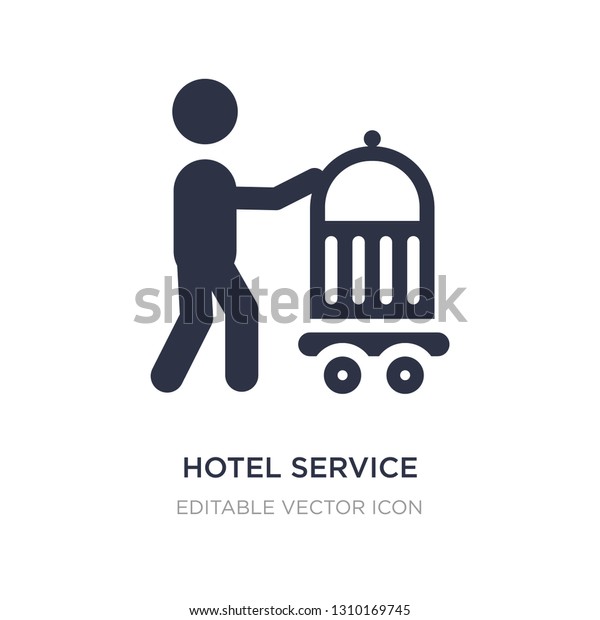 hotel\
service icon on white background. Simple element illustration from\
Food concept. hotel service icon symbol\
design.