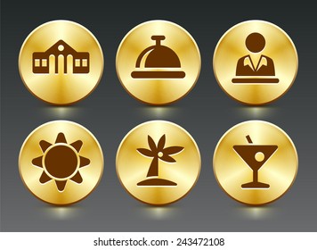 hotel service icon set