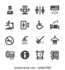 Hotel Service Icon Set 4, Vector Eps10.