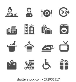 hotel service icon set 9, vector eps10.