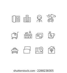  Hotel service icon set Vector icon design