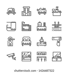 Hotel service icon set.Vector illustration
