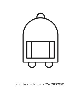 Hotel service icon simple black line style.