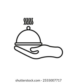 Hotel service icon Simple thin line flat symbol