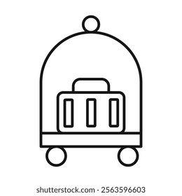 Hotel service icon Simple thin line flat symbol
