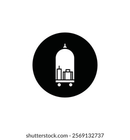 Hotel service icon Vector flat thin line illustration