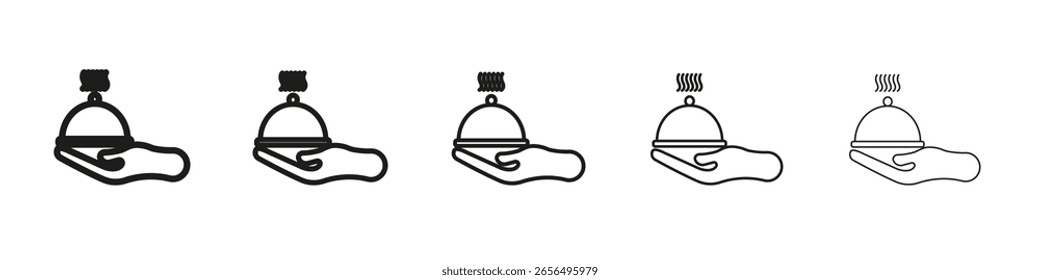 Symbol für Hotelservice, Vektorgrafik-Set-Illustration