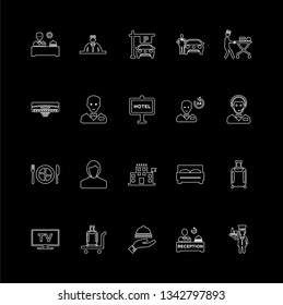 Hotel service icons set - vector