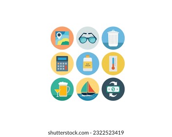 Hotel service, Simple thin line hotel icons set, Vector icon design.Outline web icon set - Hotel services,icons with shadow, vector.
