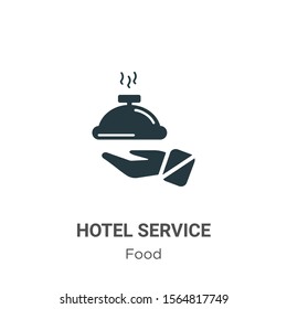 Hotel service vector icon on white background. Flat vector hotel service icon symbol sign from modern food collection for mobile concept and web apps design.