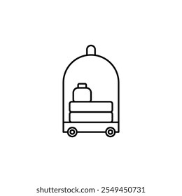 Hotel service vector icon outlined style.