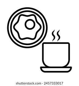 Hotel Service Vector Line Icon Design