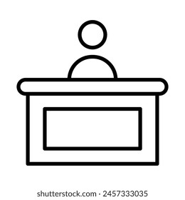 Diseño de iconos de línea de Vector de servicio hotelero