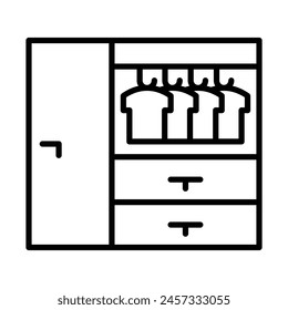 Diseño de iconos de línea de Vector de servicio hotelero