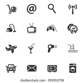 hotel service web icons for user interface design