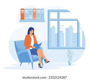 Hotel services for business concept. Hotel accommodation, business lobby, hotel lobby bar, flat vector modern illustration