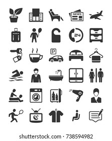 Hotel Services & Facilities Icons 